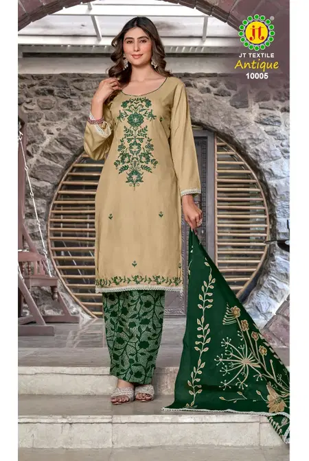 Antique Vol 10 By Jt Rayon Embroidery Bulk Dress Material Orders In India
